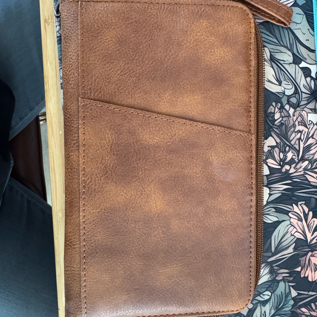 Brown Leather Travel Document Holder Brown Leather Travel Document Holder